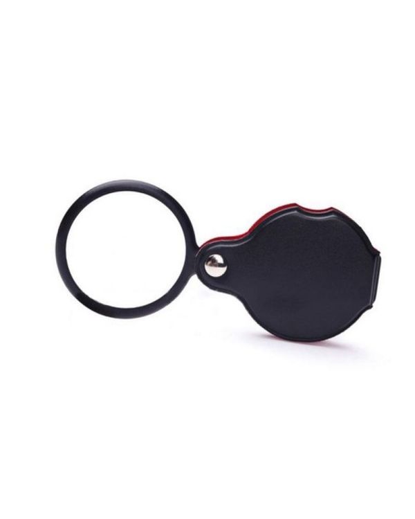 Nikula-5x 60mm Cam Optik Lens,katlabilir,deri Kaplamalı Cep Büyüteç-xx1051