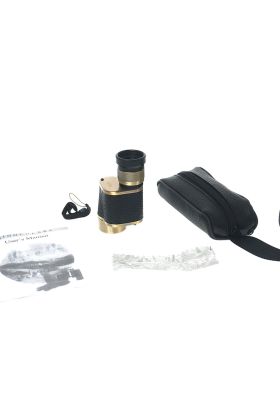 6x24  Baıgısh, Askeri Tarzi Pirinç Ve Deri Kaplamalı, Deri çantalı Monocular Dürbün Sarı