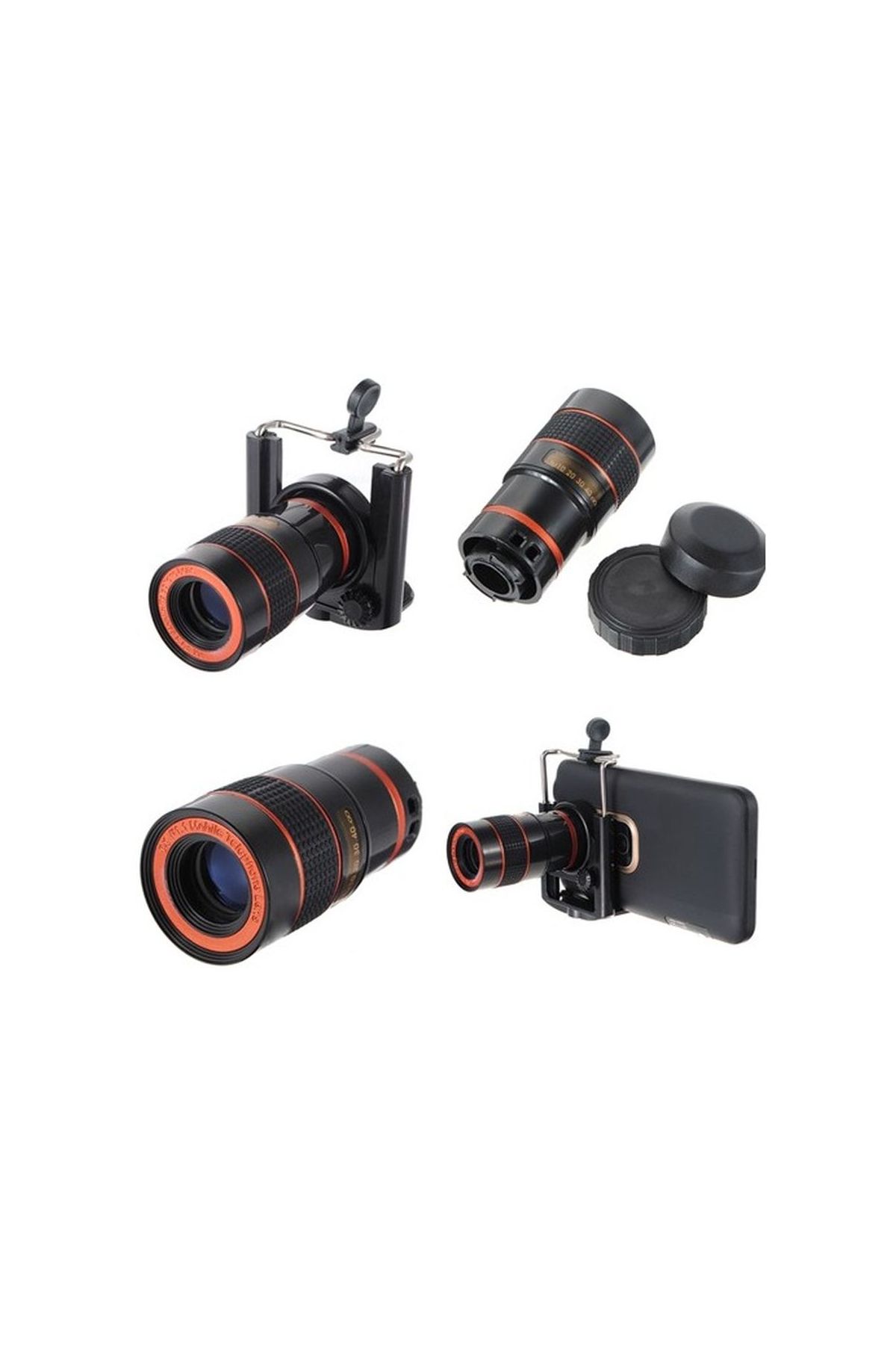 8x18 Zoom Teleskop Telefon Kamera Lensi Mini El Dürbünü