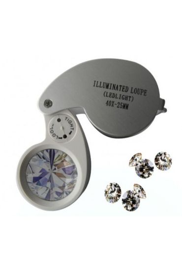 Nikula-mini 40x25mm Takı Büyüteç, Cep Büyüteç, Teftiş, Elmas Pullar, Madeni Kontrol Lup Mg21011