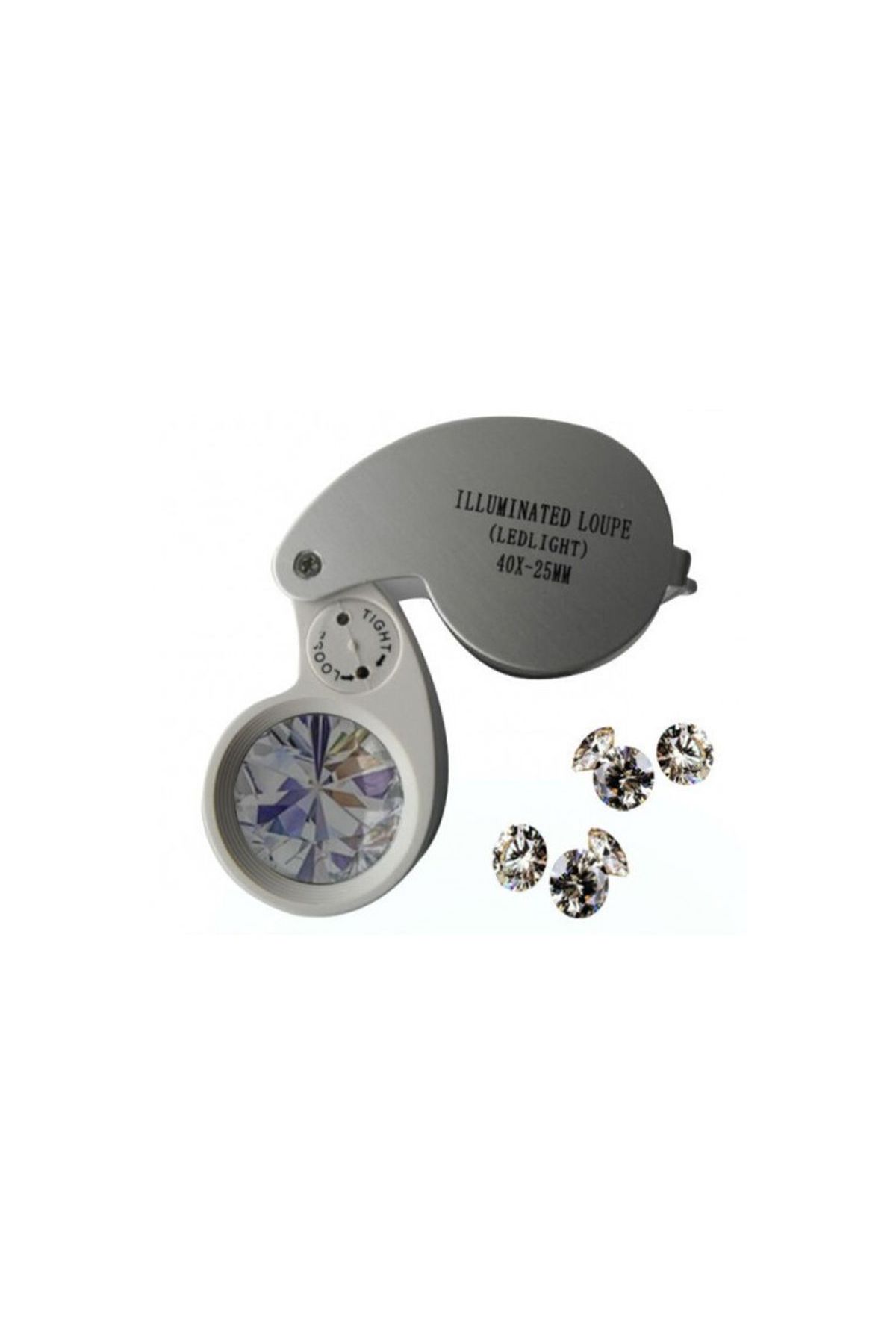 Nikula-mini 40x25mm Takı Büyüteç, Cep Büyüteç, Teftiş, Elmas Pullar, Madeni Kontrol Lup Mg21011