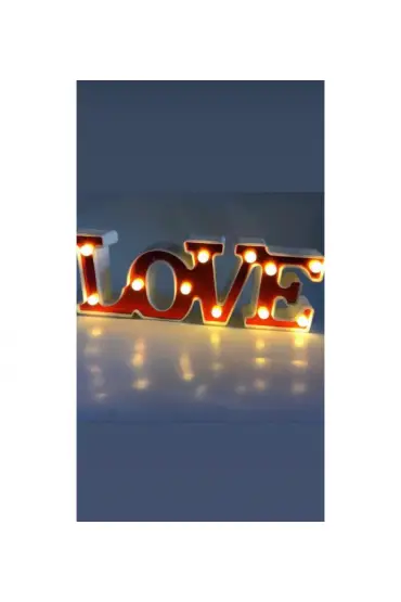 Led Işıklı Love Yazısı Gece Lambası