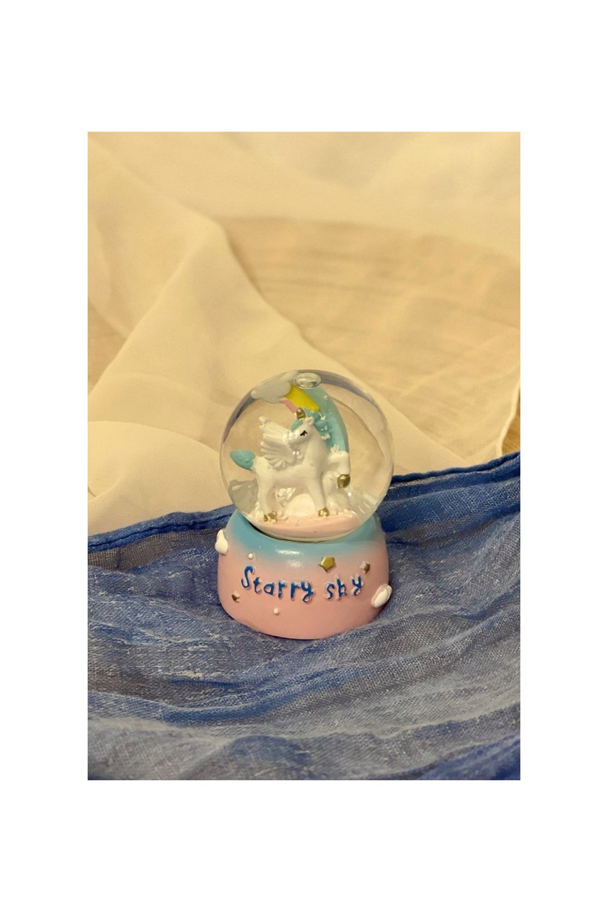 Unicorn Starry Sky Işıklı Mini Kar Küresi