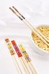 Desenli Organik Bambu çin çubuğu Chop Sticks 10 çift