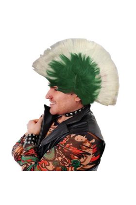 Mohican Mohawk Punk Peruk - 70 li 80 li Yıllar Peruk Model 10