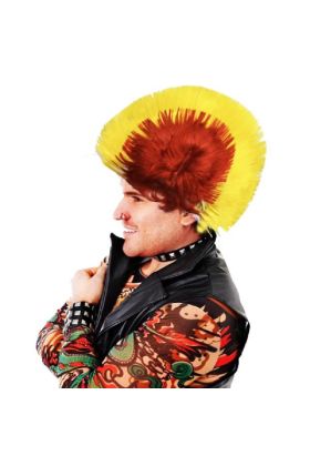 Mohican Mohawk Punk Peruk - 70 li 80 li Yıllar Peruk Model 11