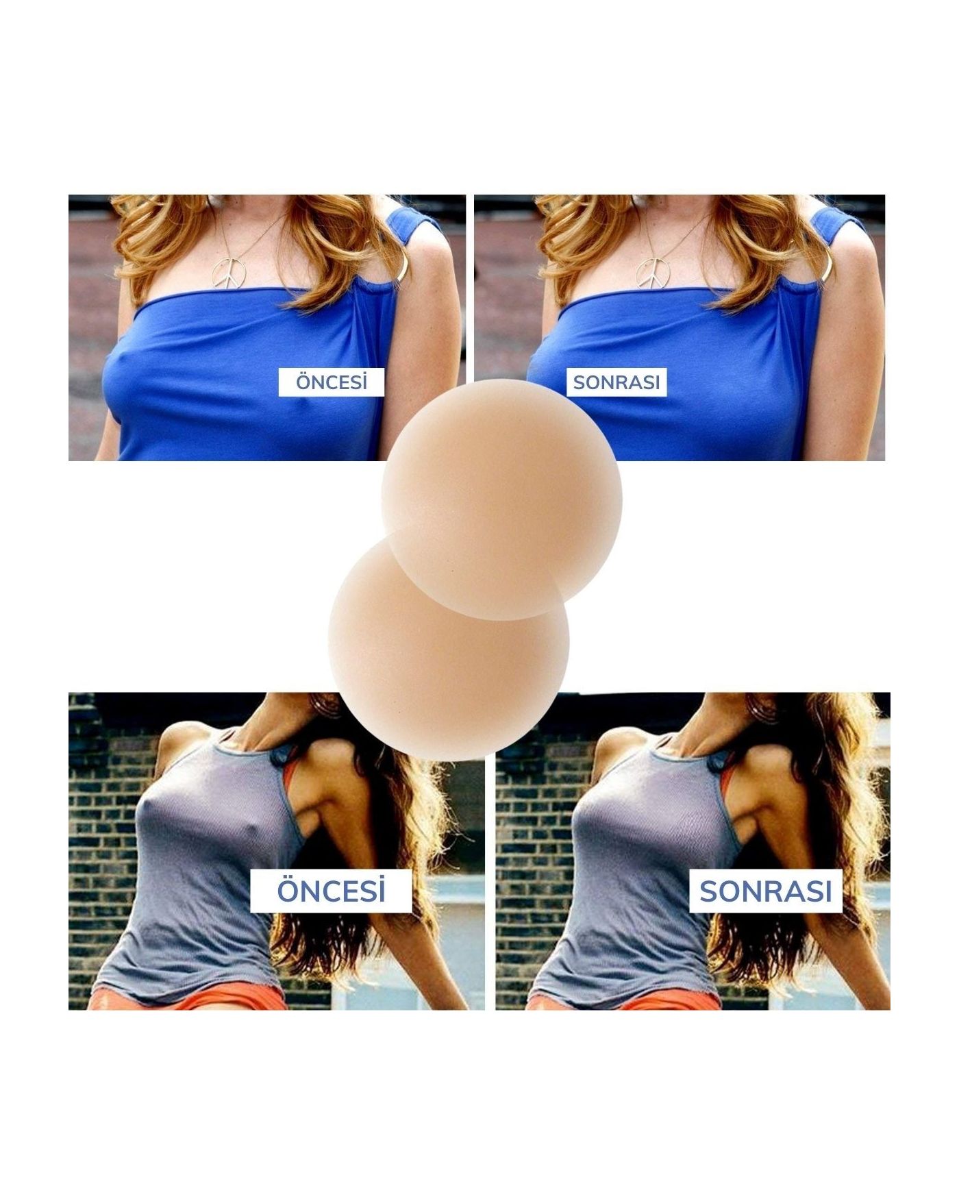 Göğüs Ucu Gizleyen şeffaf Silikon Ped - Nipple Silicone