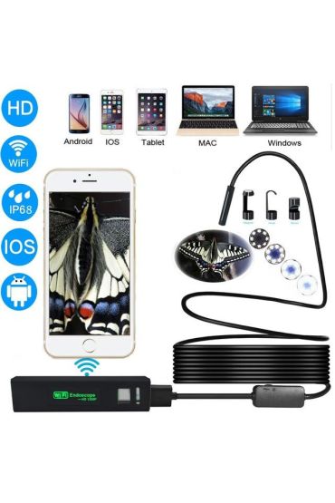WiFi Serisi Endoskop Boroskop Yılan Kamera – Sert Kablo 10 MT