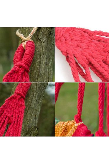 Kanvas Çantalı Hamak Çubuklu Mavi Çizgiler 190 x 80 CM