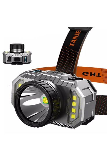 PeakStar PS-010 800 Lümen Zoomlu Şarj Göstergeli Cob LED Usb'li Şarjlı Kafa Lambası