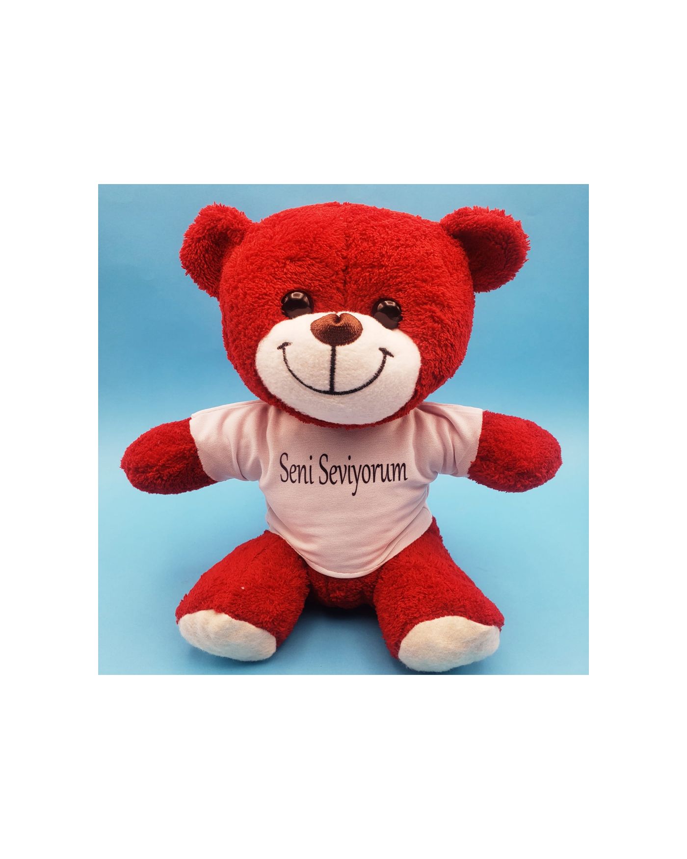 Kırmızı Ayıcık Seni Seviyorum Tişörtlü