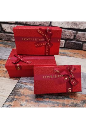 3'lü Kırmızı Hediye Kutusu