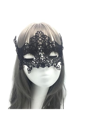 Siyah Renk Dantel Model Venedik Balo Parti Maskesi Model 4