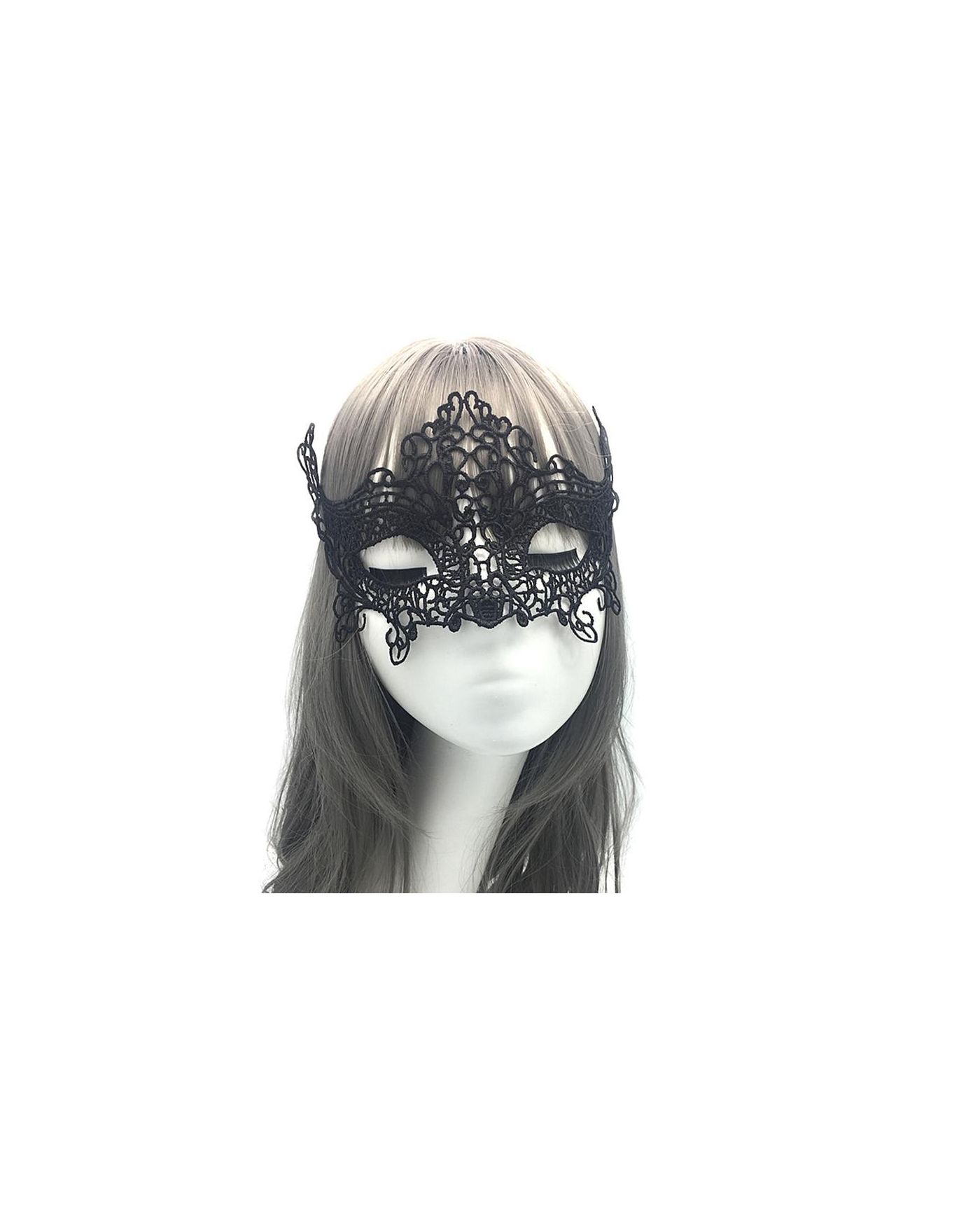 Siyah Renk Dantel Model Venedik Balo Parti Maskesi Model 4