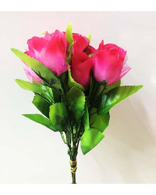 Yapay Plastik Gül 6 Adet 26 cm