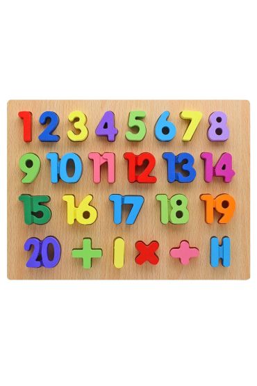 3D Ahşap Sayılar Rakamlar Eğitici Yapboz Puzzle