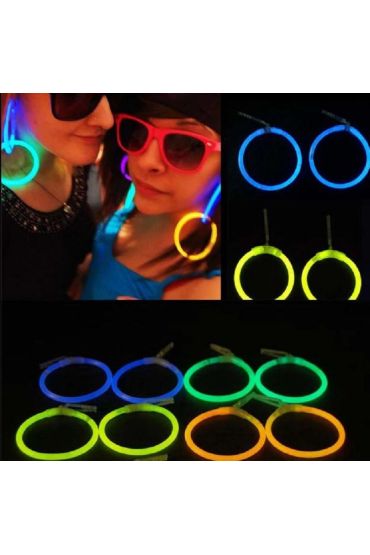 Karanlıkta Parlayan Glow Küpeler Glow Partisi Küpeleri 6 Çift 12 Adet