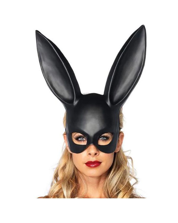 Siyah Renk Ekstra Lüks Cosplay Tavşan Maskesi 18x38 cm