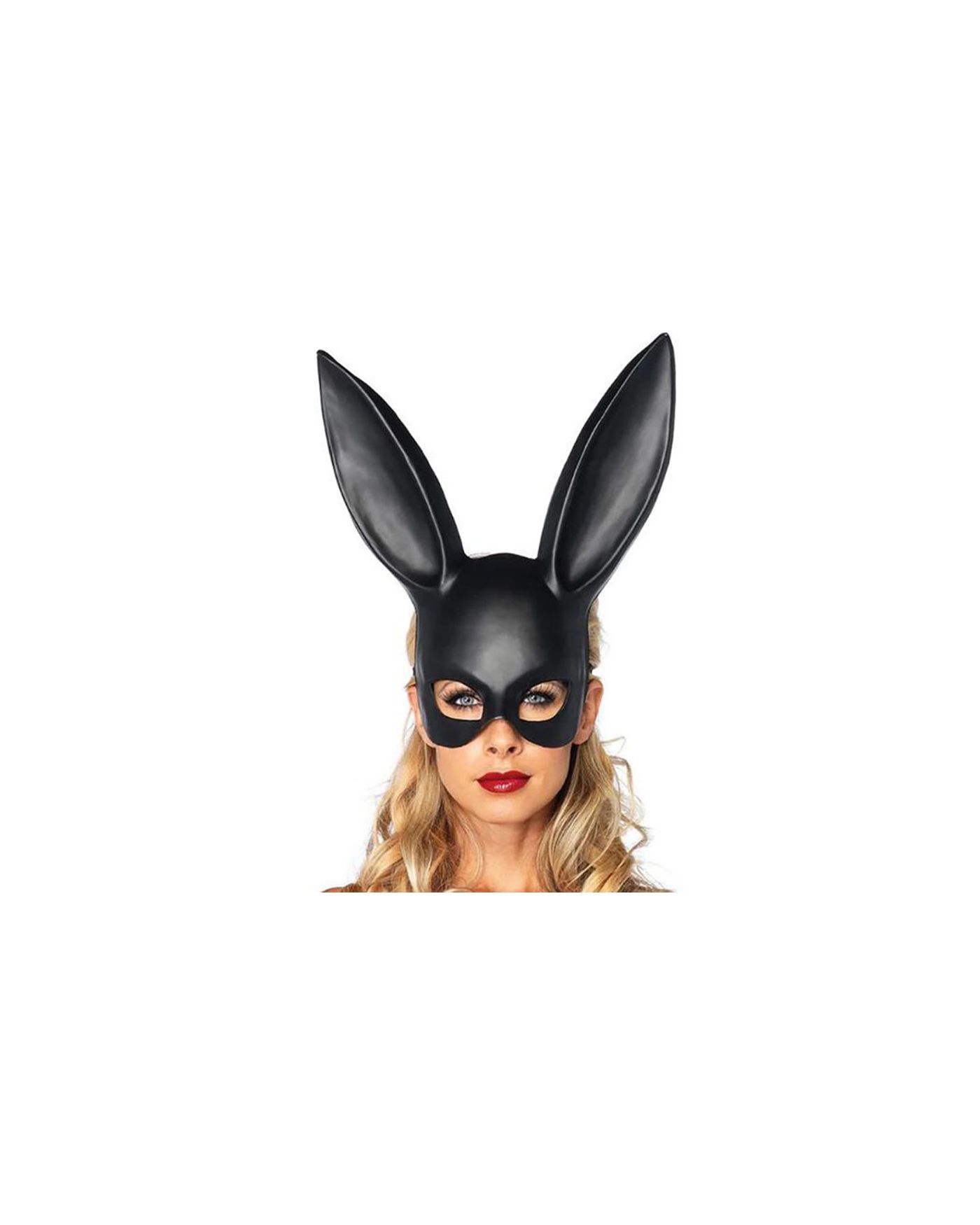 Siyah Renk Ekstra Lüks Cosplay Tavşan Maskesi 18x38 cm