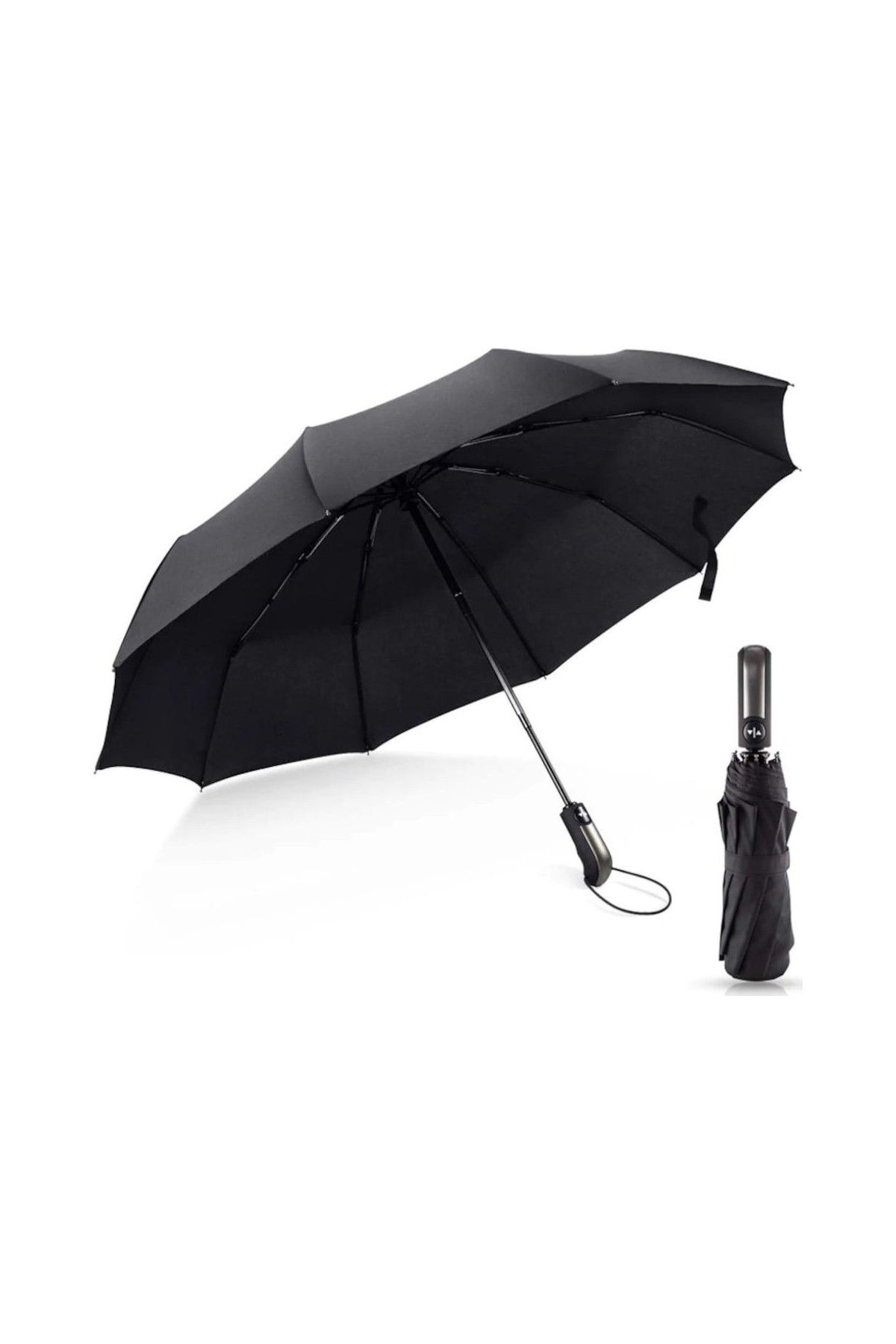 Tam Otomatik 10 Telli Siyah şemsiye