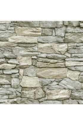 Kale Taş Duvar Desenli Kendinden Yapışkanlı 3d Duvar Raf Kapı Kaplama Kağıdı 5 Metre 60 Cm