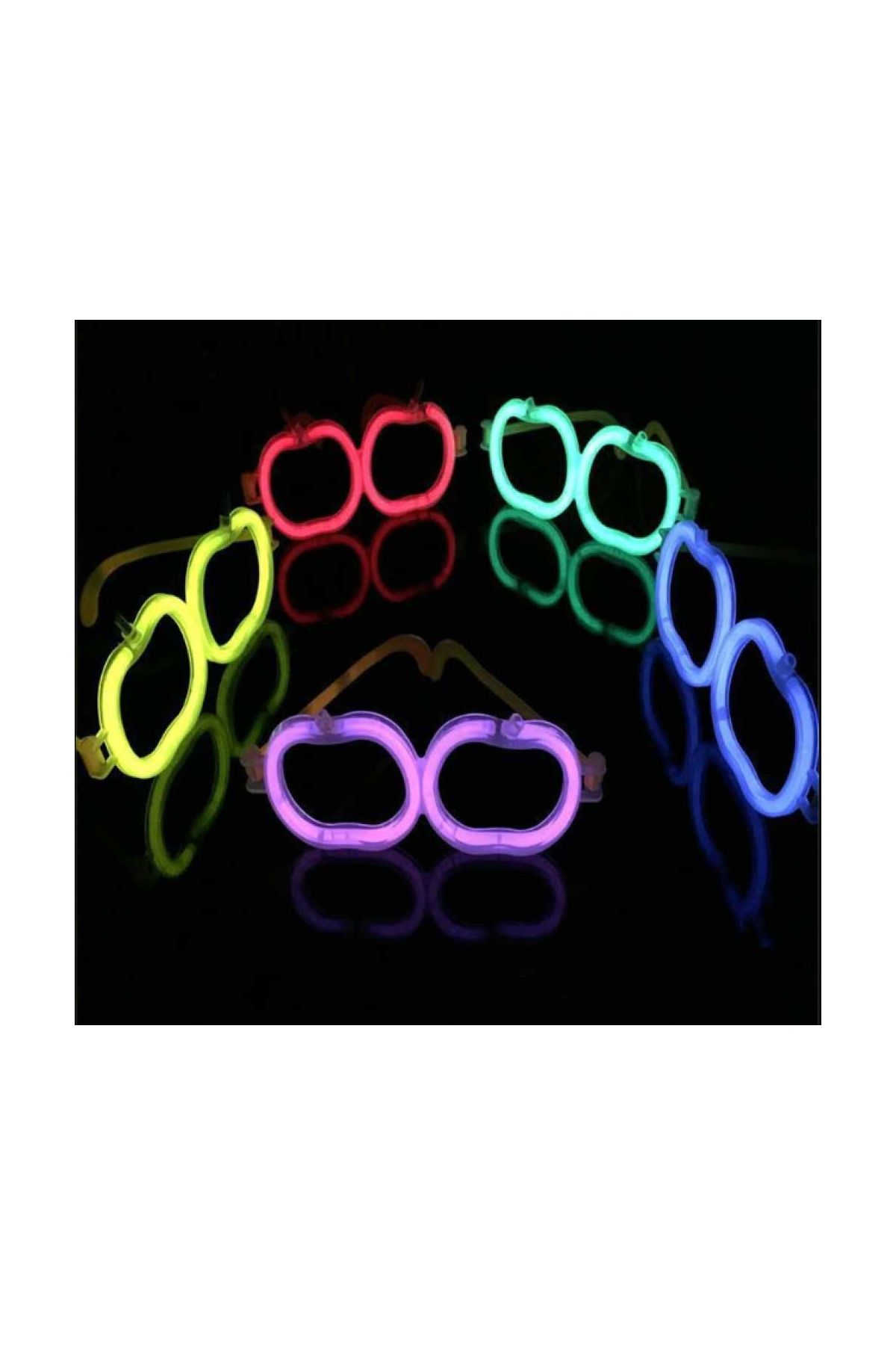 Glow Partisi Fosforlu Gözlükler 6 Renk 6 Adet