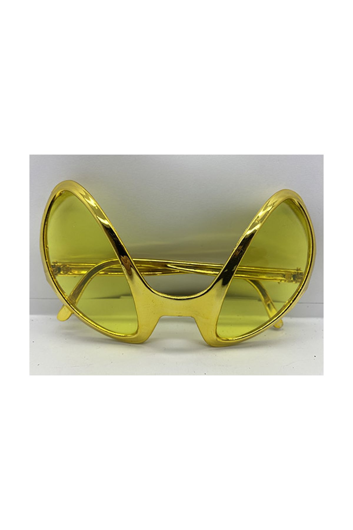 Retro Gözlük - 80 li 90 lı Yıllar Parti Gözlüğü Gold Renk 8x13 cm