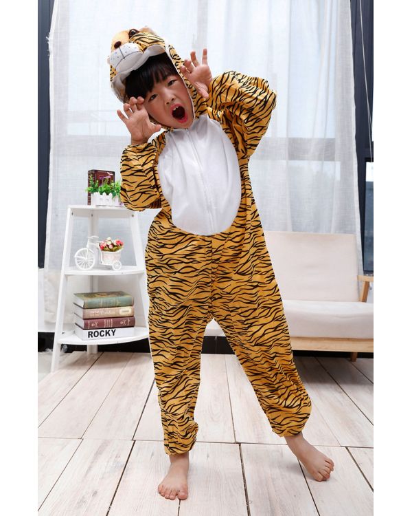 Çocuk Kaplan Kostumu - Aslan Kostümü 4-5 Yaş 100 cm