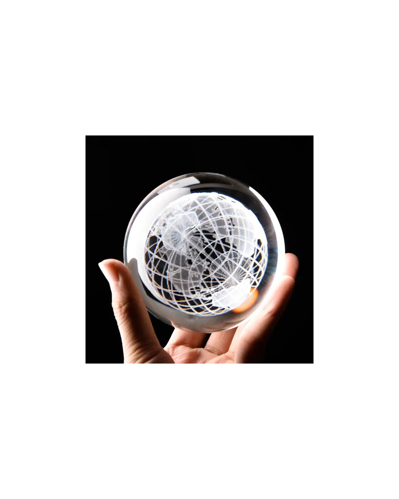 DÜNYA Plastik altlıklı Işıklı Cam Küre