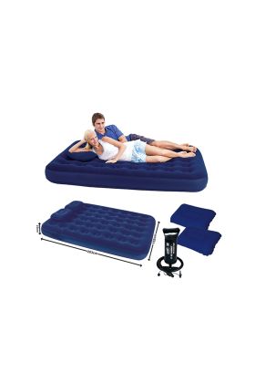 Bestway 67374 Çift Kişilik Şişme Yatak (203cmx152cmx22cm) -2 Adet Yastık Ve El Pompası Hediye
