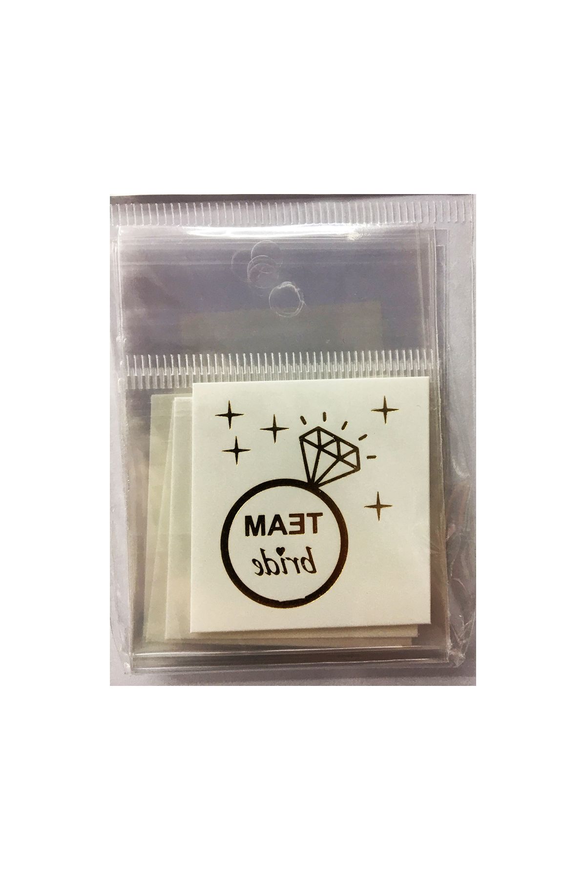 Bekarlığa Veda Team Bride Geçici Dövme - Bride Dövmeleri 10 Adet Altın Renk Model 1