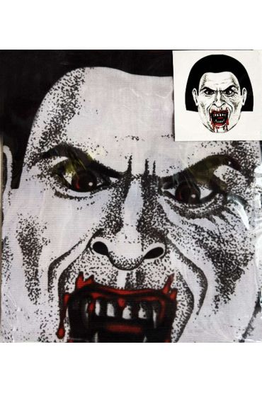 Yüze Yapışan Kafaya Tam Geçmeli Streç Kanlı Vampir Maske Bez Maske Model 2-2