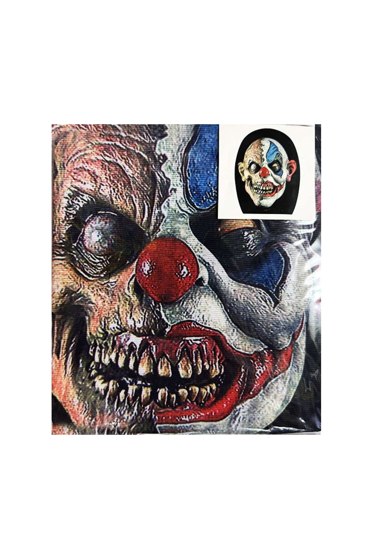 Yüze Yapışan Kafaya Tam Geçmeli Streç Joker Maske Bez Maske Model 1-2