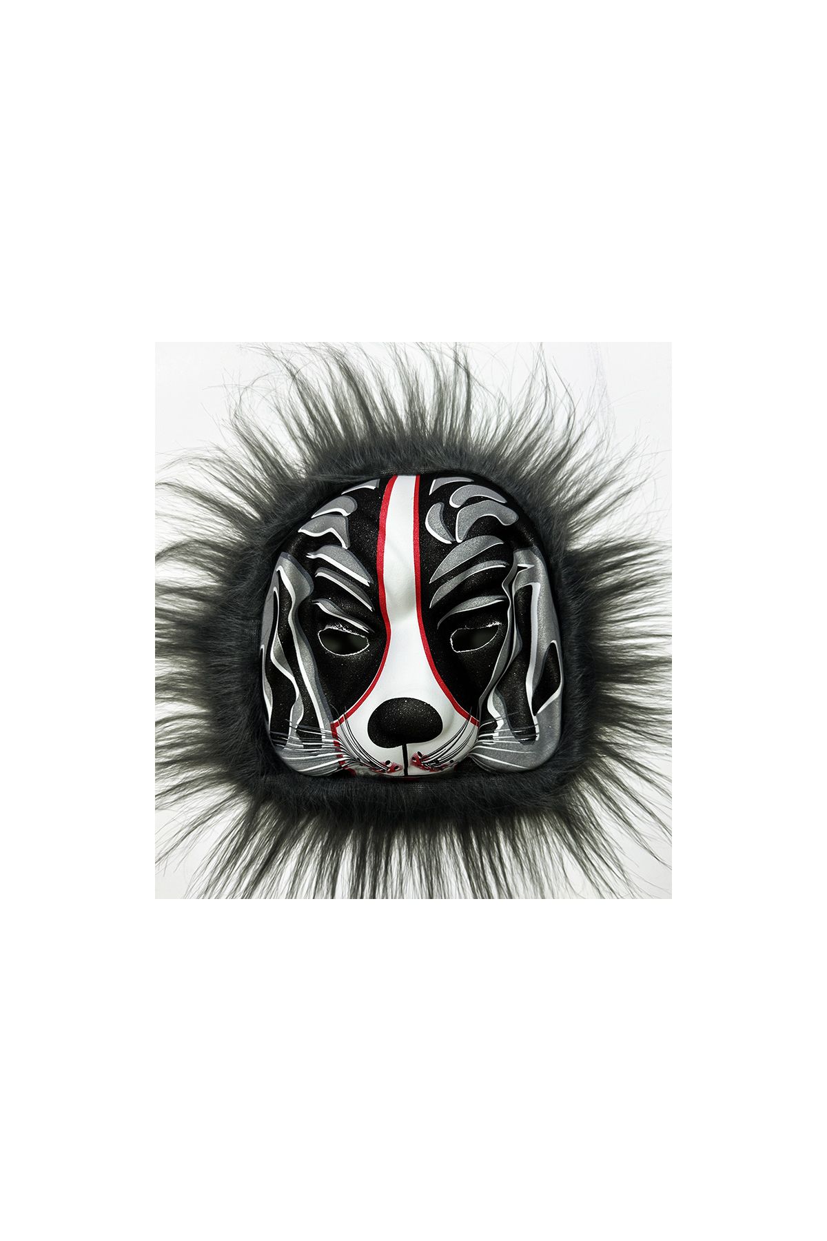 Köpek Maskesi - Kurt Maskesi Yetişkin Çocuk Uyumlu Siyah Renk Model 1