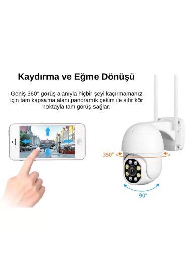 2MP Full Hd Tf Kart Girişli Wi-Fi 2.4G Su Geçirmez Akıllı Ip Kamera BLM-26