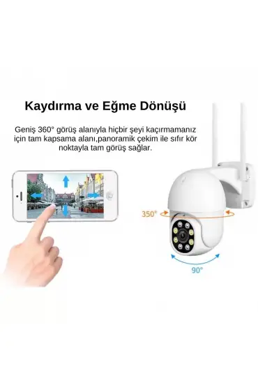 2MP Full Hd Tf Kart Girişli Wi-Fi 2.4G Su Geçirmez Akıllı Ip Kamera BLM-26