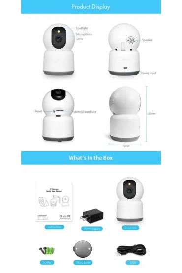 4Mp Full Hd Wifi 2.4g Destekli Smart Home Akıllı Ip Kamera Güvenlik Kamerası BLM-27