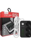 LDNIO SE3631 3lü Priz 6 Usb Coğaltici Akim Korumali Priz