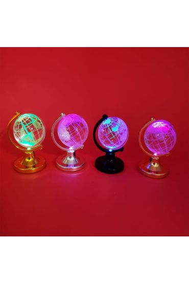 Mini Işıklı Cam Kristal Dünya