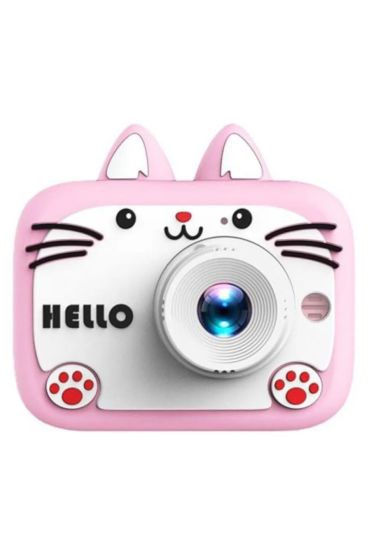 Mini Karikatür Çocuklar Dijital Kamera 1080P Pembe KS102
