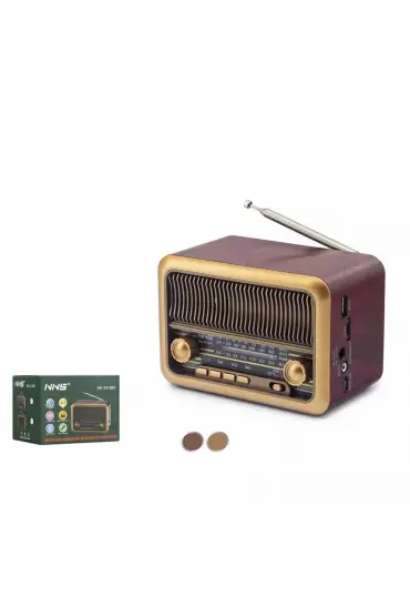 Nostaljik Görünümlü Bluetooth Destekli FM Radio NS3315