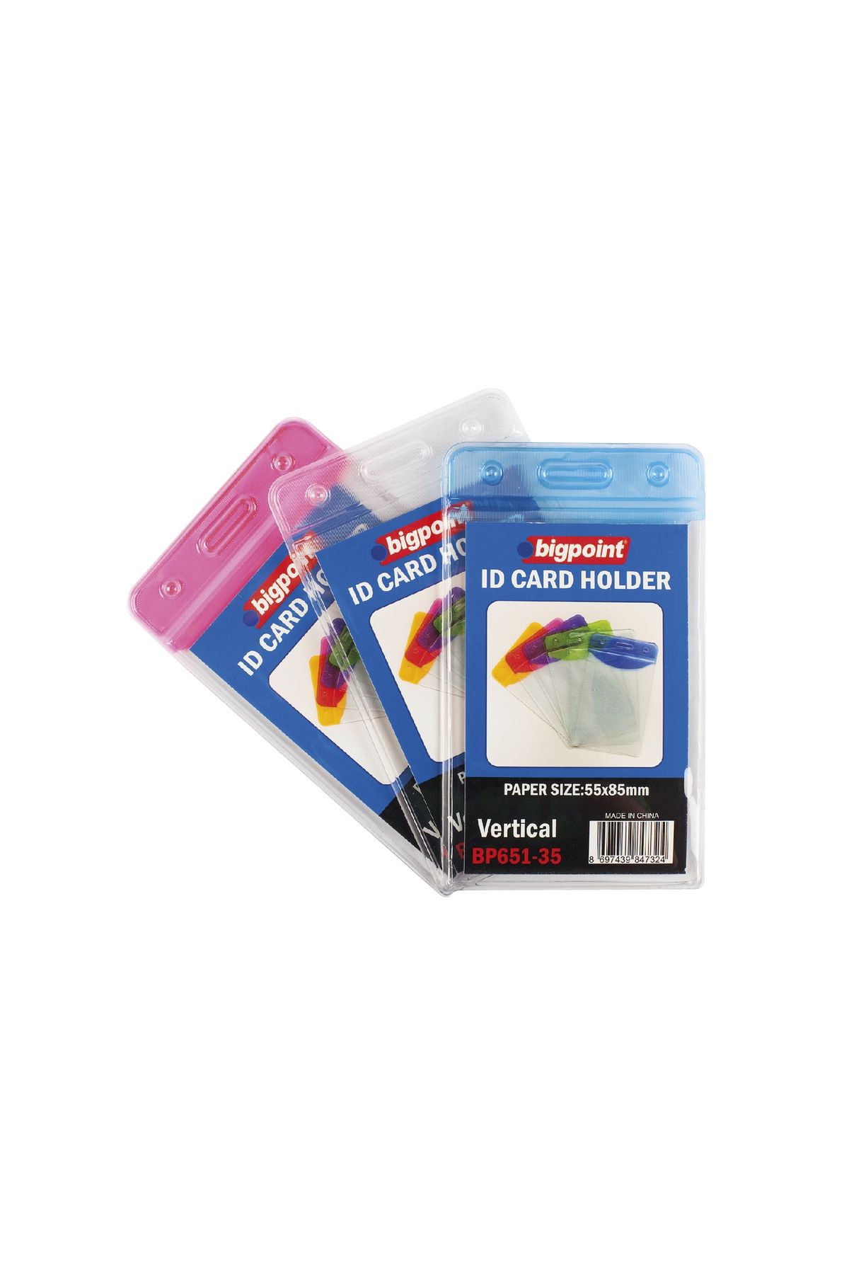 Bigpoint Korumalı Kart Poşeti Dikey Kırmızı 55x85mm 10'lu Poşet