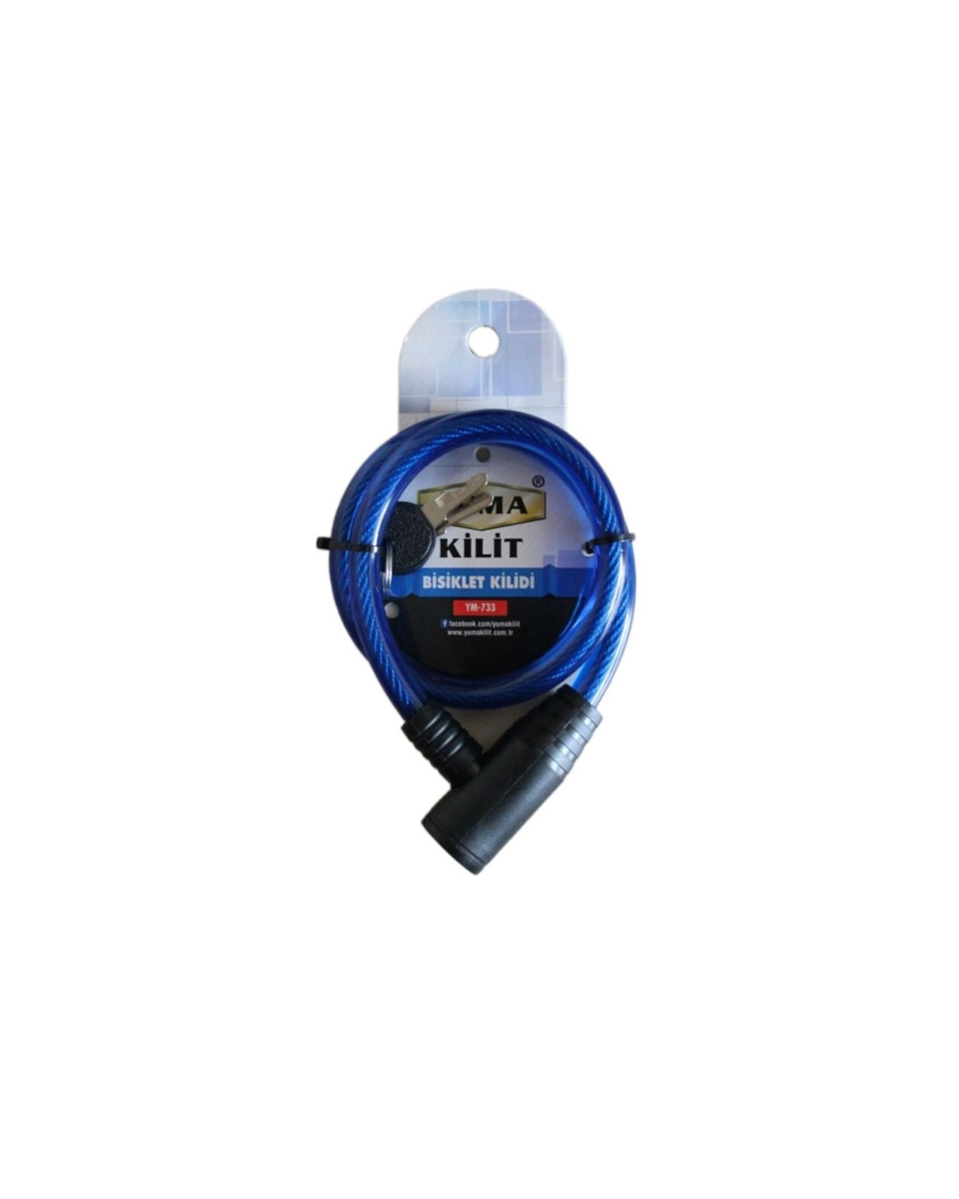 Yuma YM-733 Mavi 65 cm Bisiklet Kilidi