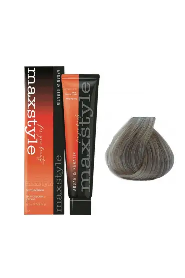 Maxstyle Argan Keratin Saç Boyası 7.1 Küllü Kumral  x 2 Adet + Sıvı oksidan 2 Adet