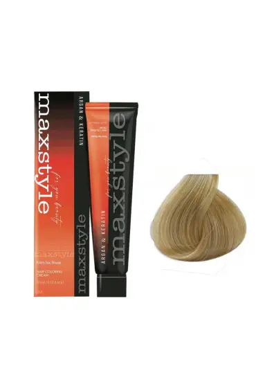 Maxstyle Argan Keratin Saç Boyası 9.0 Sarı  x 2 Adet + Sıvı oksidan 2 Adet