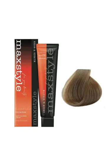 Maxstyle Argan Keratin Saç Boyası 7.0 Kumral  x 5 Adet + Sıvı oksidan 5 Adet