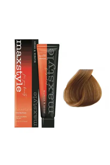 Maxstyle Argan Keratin Saç Boyası 8.3 Açık Kumral Dore  x 5 Adet + Sıvı oksidan 5 Adet