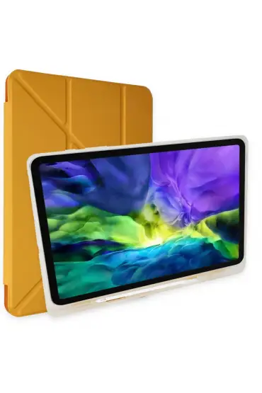  İpad 10.2 (8.nesil) Kılıf Kalemlikli Mars Tablet Kılıfı - Ürün Rengi : Rose Gold