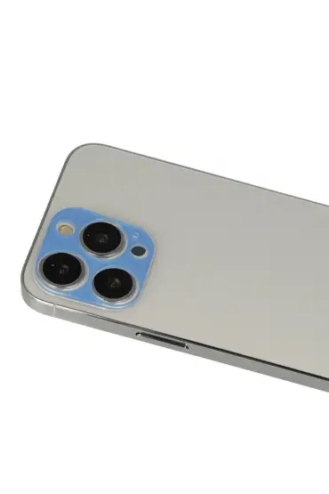  İphone 13 Pro Rainbow Kamera Lens Koruma Cam - Ürün Rengi : Mavi
