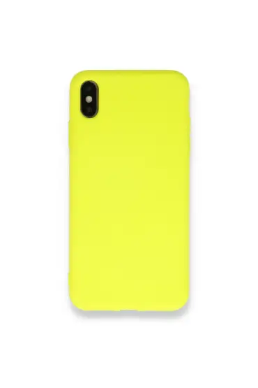  İphone X Kılıf Nano İçi Kadife  Silikon - Ürün Rengi : Sarı